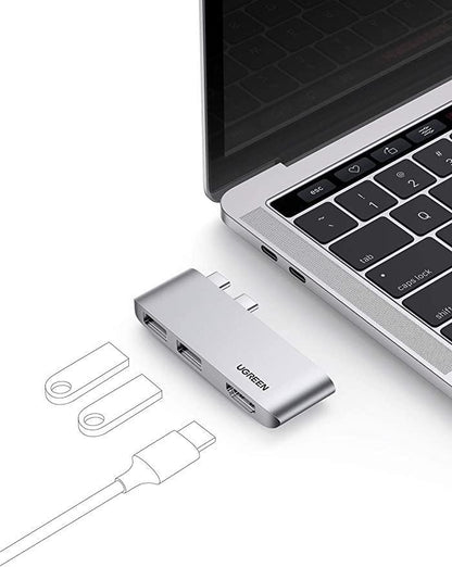 UGREEN USB C Hub Macbook Adapter 3-IN-2 - ADYASTORE casablanca maroc