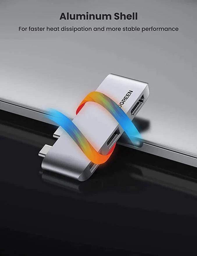 UGREEN USB C Hub Macbook Adapter 3-IN-2 - ADYASTORE casablanca maroc
