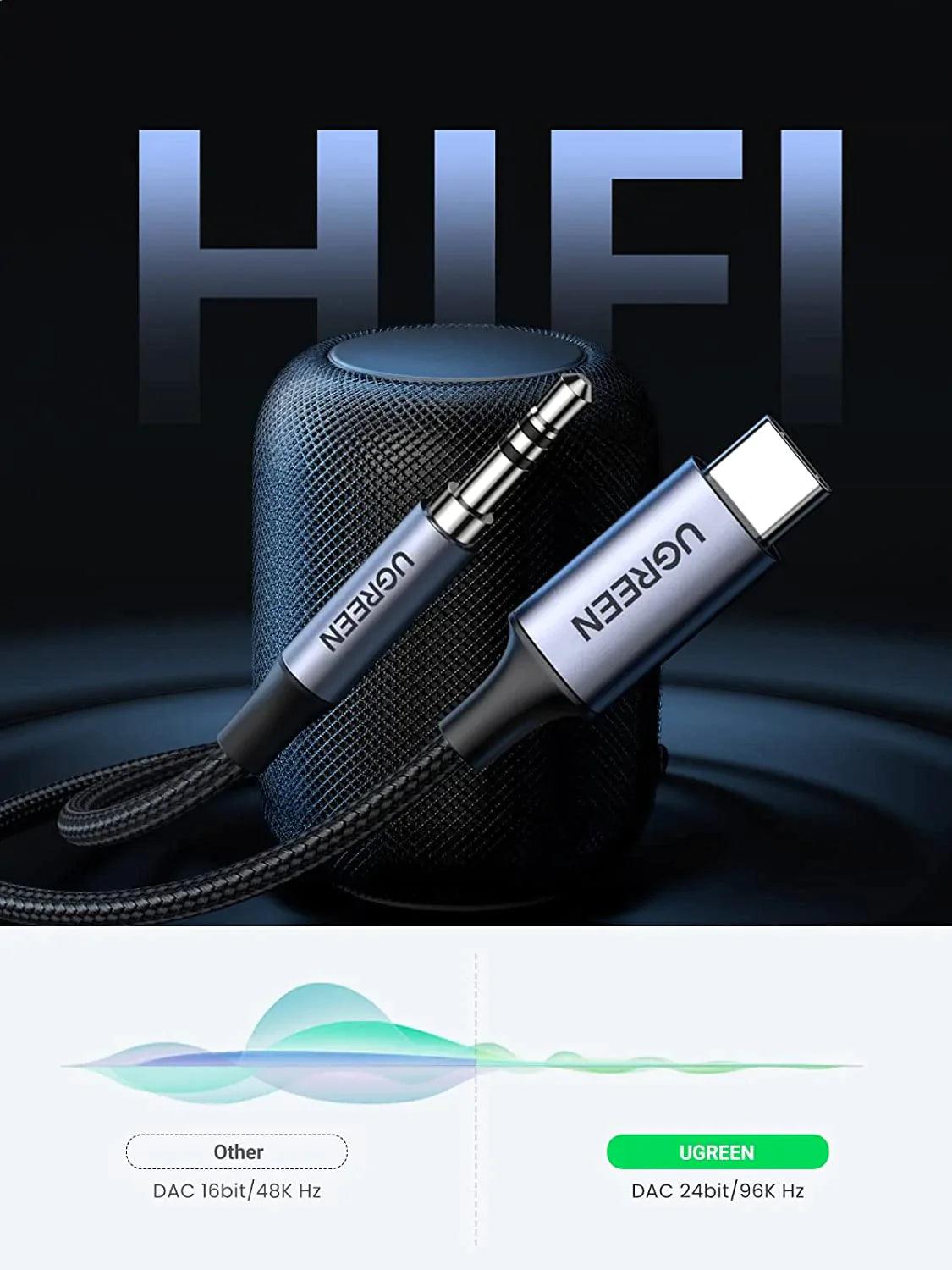 Ugreen USB C to 3.5mm Audio Cable - ADYASTORE casablanca maroc