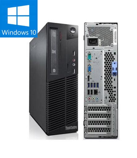 Lenovo ThinkCentre M93P (SFF) / Intel Quad Core i5-4570 (4th Gen) @ 3.6GHz / 8GB DDR3 RAM / 128GB SSD (Solid State Drive) / Wi-Fi, Keyboard & Mouse / USB 3.0 / VGA / DP / Gigabit Ethernet / Windows 10 Pro - 1 Year Warranty - Small Form Factor Desktop