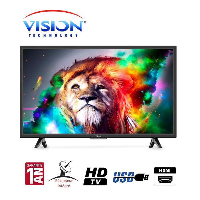 VISION TV 32" POUCES HD LED VISION RECEPTEUR INTEGRÉ + TNT + HDMI + USB + SUPPORT MURAL - ADYASTORE casablanca maroc