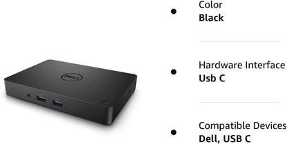 Dell Universal Dock WD15 Docking Station with 130W Adapter, USB C to HDMI. Renewed