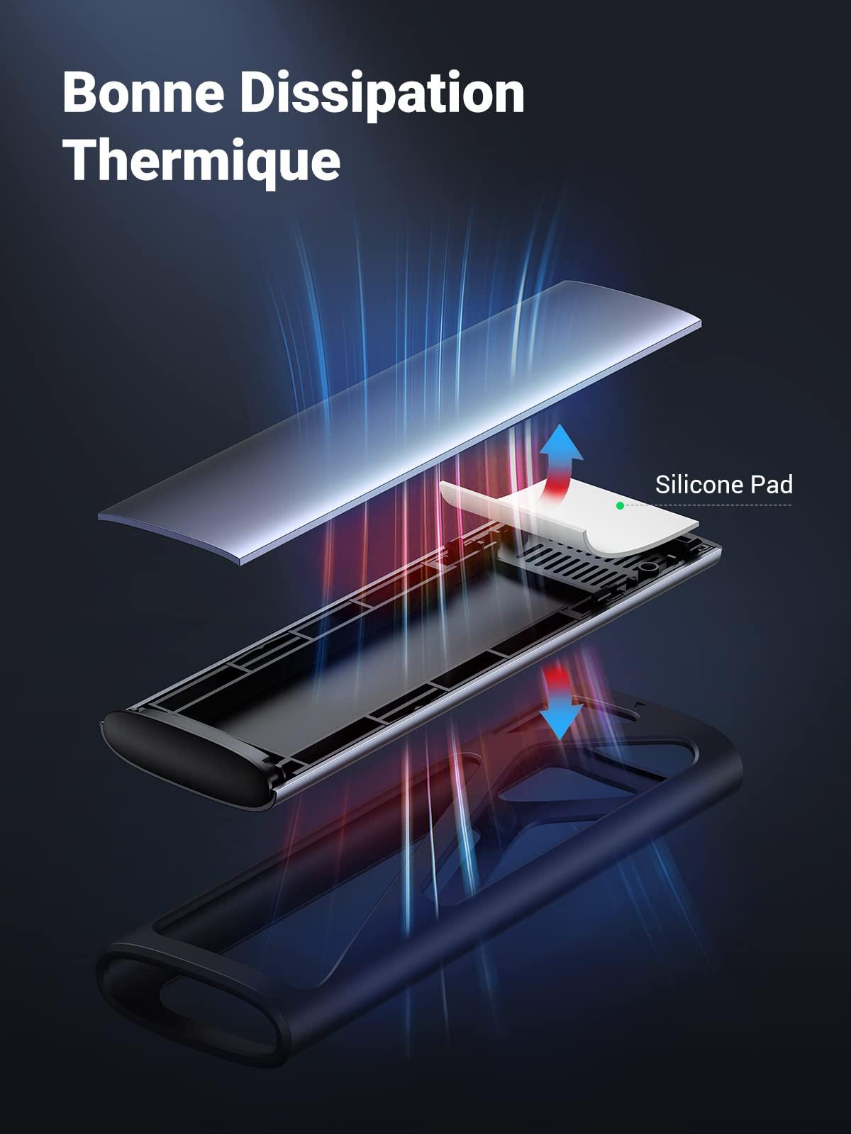 UGREEN Boîtier SSD M.2 NVME SATA USB 3.2 Gen 2 10Gbps 2To Adaptateur M.2 NVME - ADYASTORE casablanca maroc
