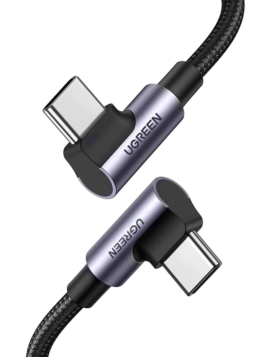 UGREEN USB C USB C Charging Cable 100W Double Angle Plug PD 3.0 QC 4.0 - ADYASTORE casablanca maroc