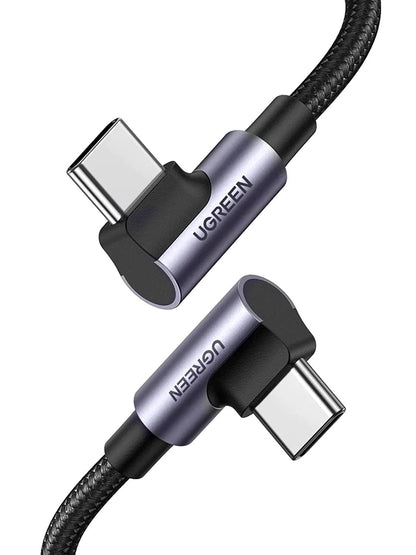UGREEN USB C USB C Charging Cable 100W Double Angle Plug PD 3.0 QC 4.0 - ADYASTORE casablanca maroc