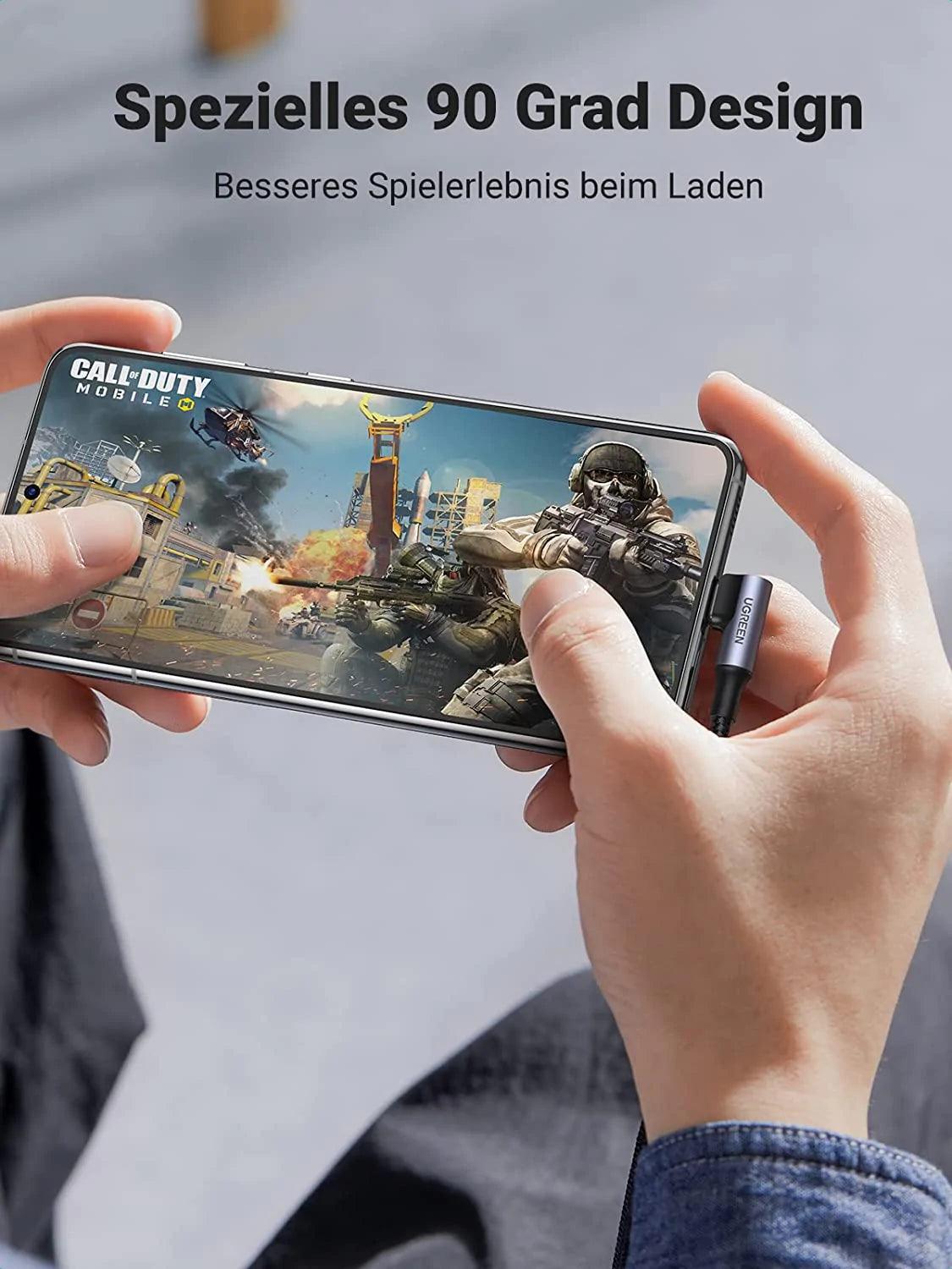 UGREEN USB C USB C Charging Cable 100W Double Angle Plug PD 3.0 QC 4.0 - ADYASTORE casablanca maroc