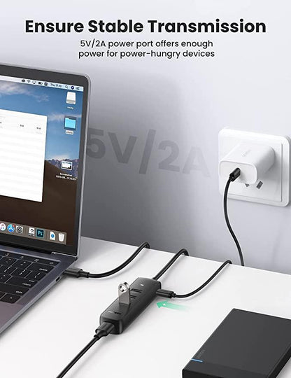 UGREEN USB Hub 3.0, 4 Port USB Extender with 1M Long Cable - ADYASTORE casablanca maroc