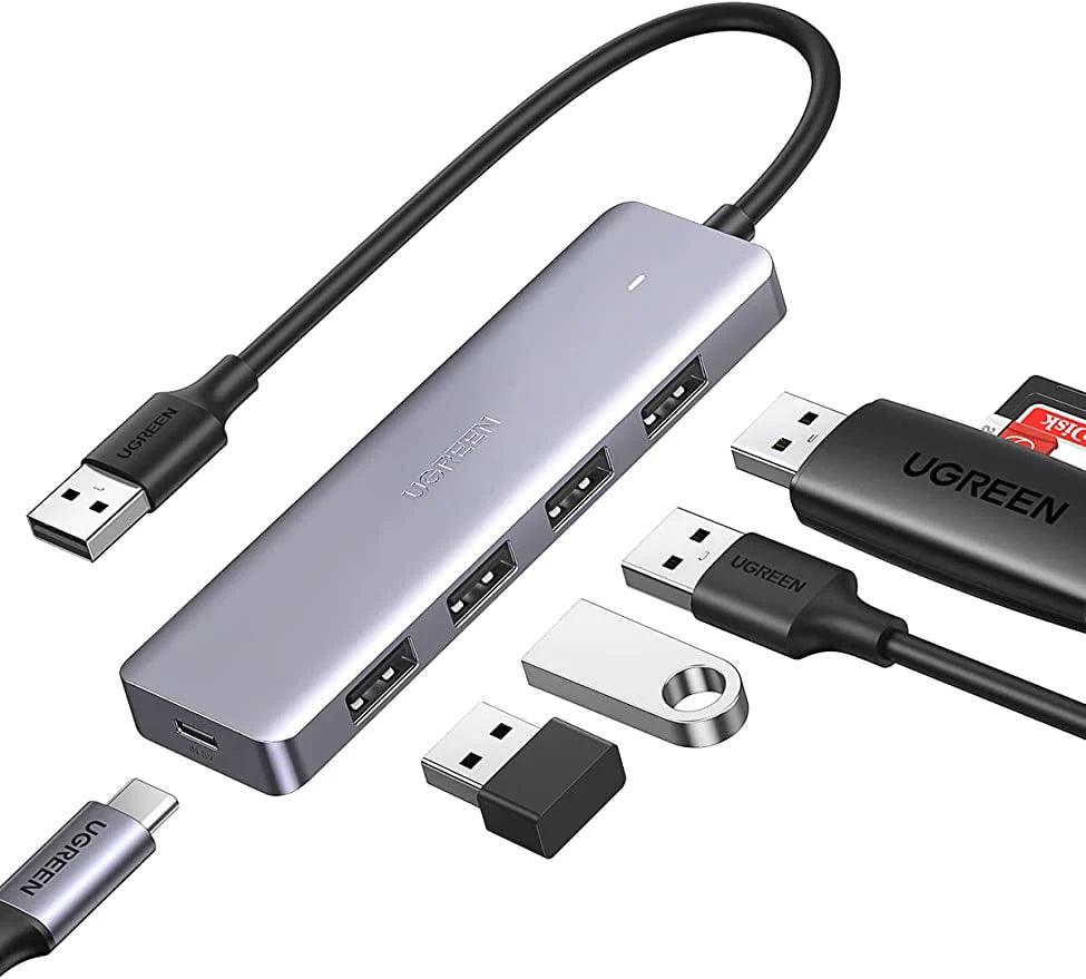 UGREEN USB Hub 3.0, Ultra Slim 4 Port USB 3 Hub with 5Gbps Data Transfer - ADYASTORE casablanca maroc