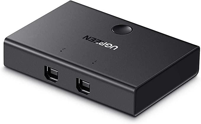 UGREEN USB Switch Selector, KM Switcher Box 2 in 1 Out USB 2.0 Sharing ...