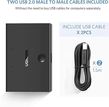 UGREEN USB Switch Selector, KM Switcher Box 2 in 1 Out USB 2.0 Sharing Switch Hub - ADYASTORE casablanca maroc