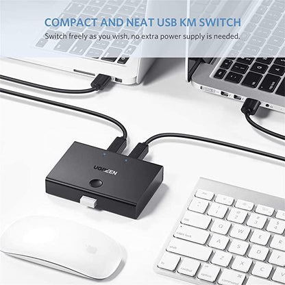 UGREEN USB Switch Selector, KM Switcher Box 2 in 1 Out USB 2.0 Sharing Switch Hub - ADYASTORE casablanca maroc